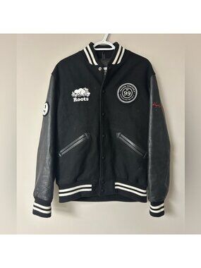 Roots‎ x Wayne Gretzky Whiskey Grade Rare Jacket Men Size Large Black